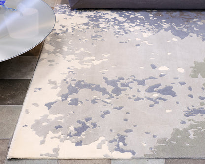 Serge LeSage Crazed Blue-toned Wave Rug