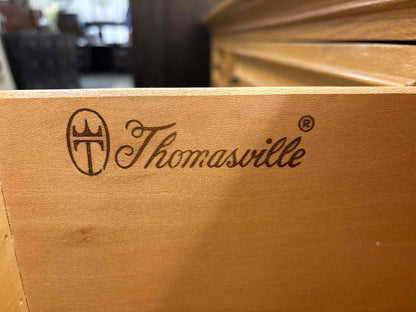 Thomasville 'Eastlake' Washed Oak Triple Dresser & Mirror