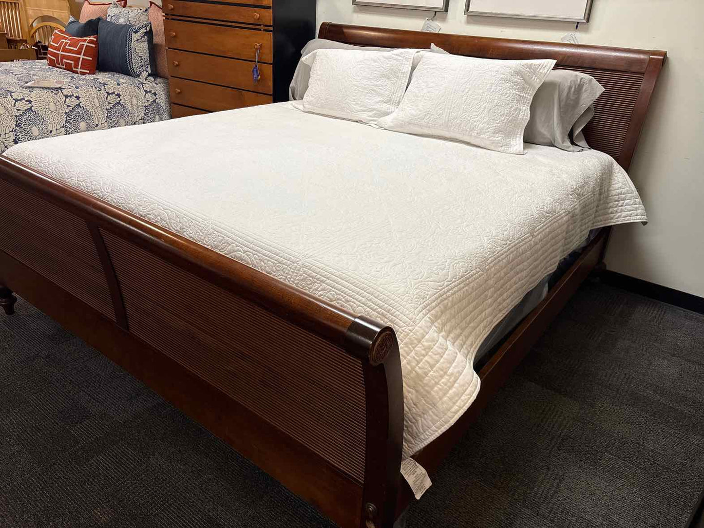 Ethan Allen British Classics King Sleigh Bed