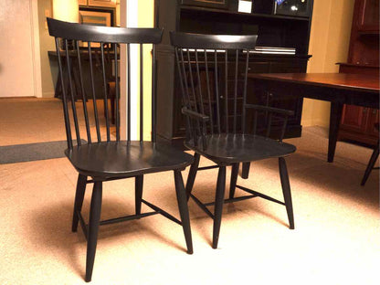 Canadel Birch Top & Black Finish Table & 4 Black Shaker Style Chair Set