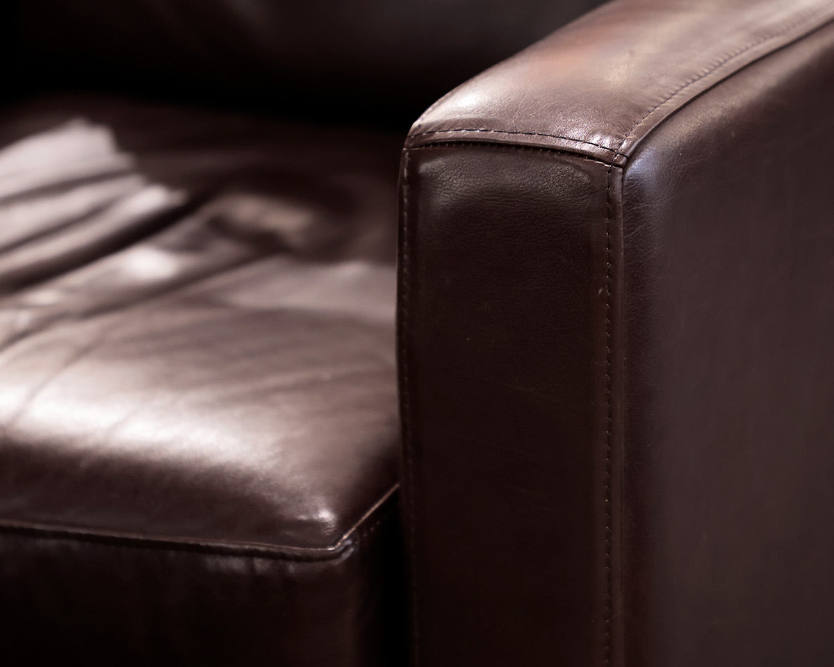 Boston Interiors Leather Chair With Ottoman