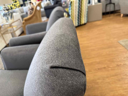 Flexsteel Pair of Charcoal Swivel Chairs w/ Ottoman