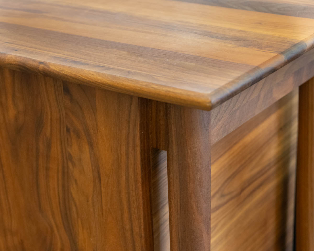 Crate & Barrel 'Kendal' Walnut 2 Drawer & 1 Door Credenza