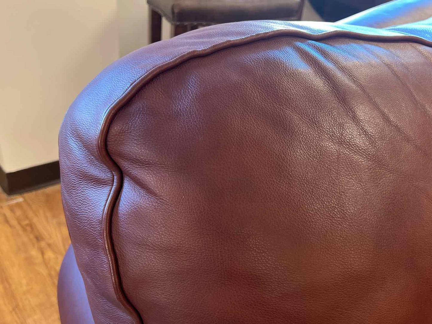 Hancock and Moore Burgundy Leather Loveseat