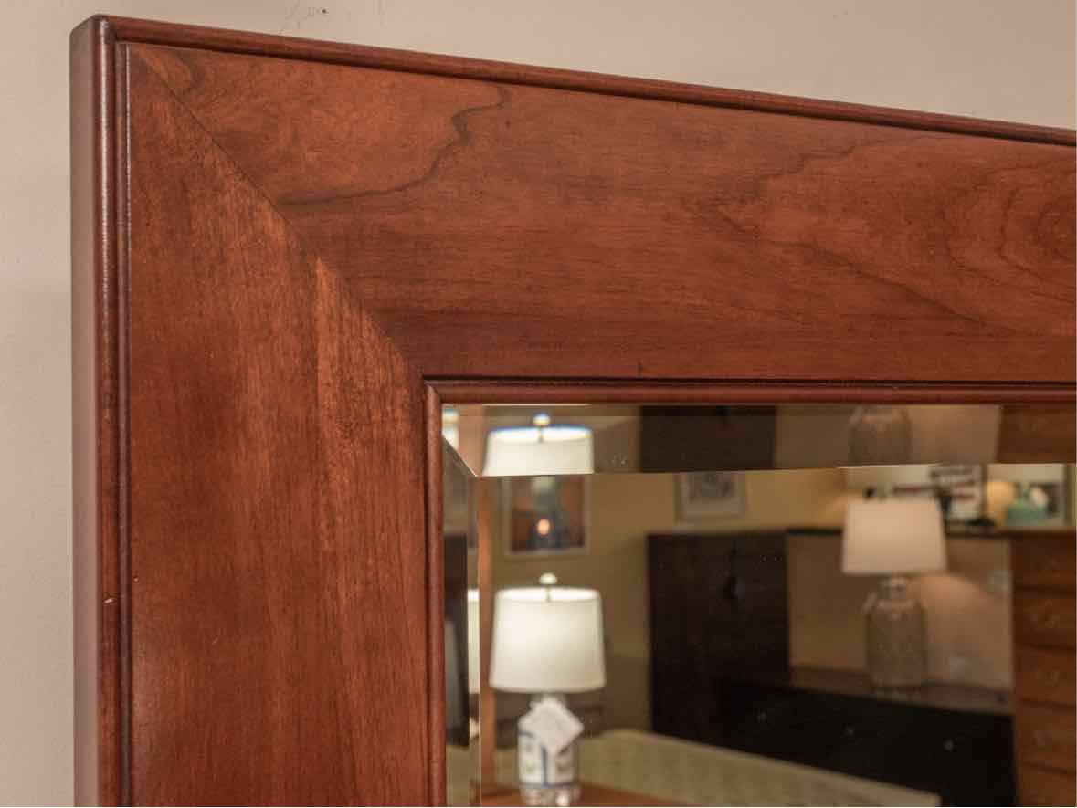 Mission Style Cherry 8 Drawer Dresser with Mirror