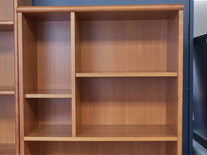 Bookcase with Lateral File Cabinet in Maple with Cherry Finish