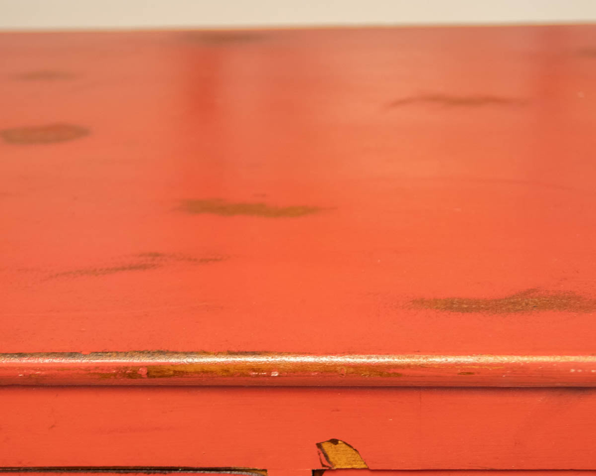 Antique Federal Chest in Barn Door Red Finish