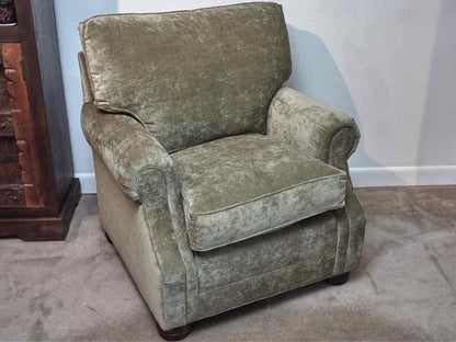 Pair Of Templeton Furniture 'Moss Green'   Performance Velvet Chairs