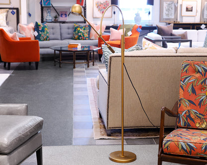 RH "Orbiter" Brass Floor Lamps