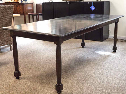 Kravet Maple Plank Top Dining Table with Black Wash Finish