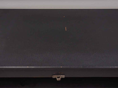 Arhaus Distressed Black Console with Pewter Latch & Trim