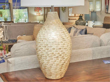 Urn Shape Mother of Pearl Fish Motif Table Lamp