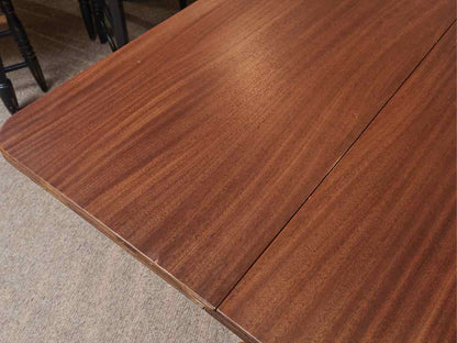 Mahogany Zebra Stripe Dropleaf Pedestal  Dining Table