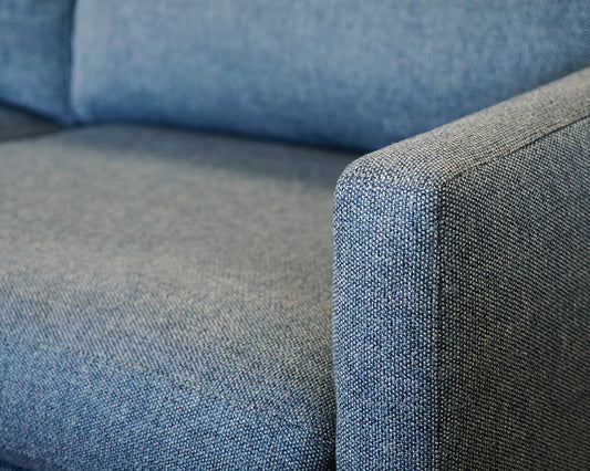 Two Cushion Grey/ Blue  Sofa
