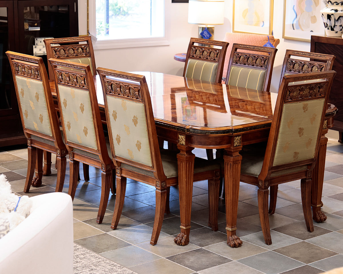 Henredon Grand Provenance Dining Table with 12 Dining Chairs