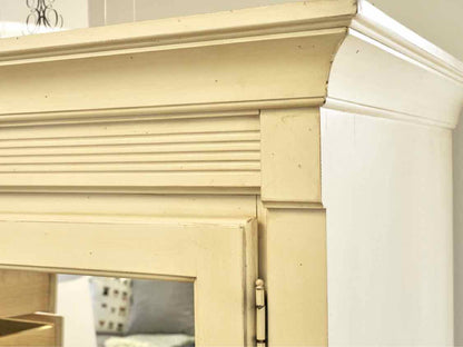 Ethan Allen 'Swedish Home' Cream Armoire with Mirrored Door