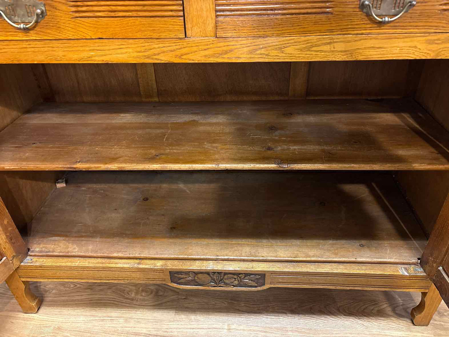 Anqitue Biedermeier 2-Piece Inlaid Cabinet