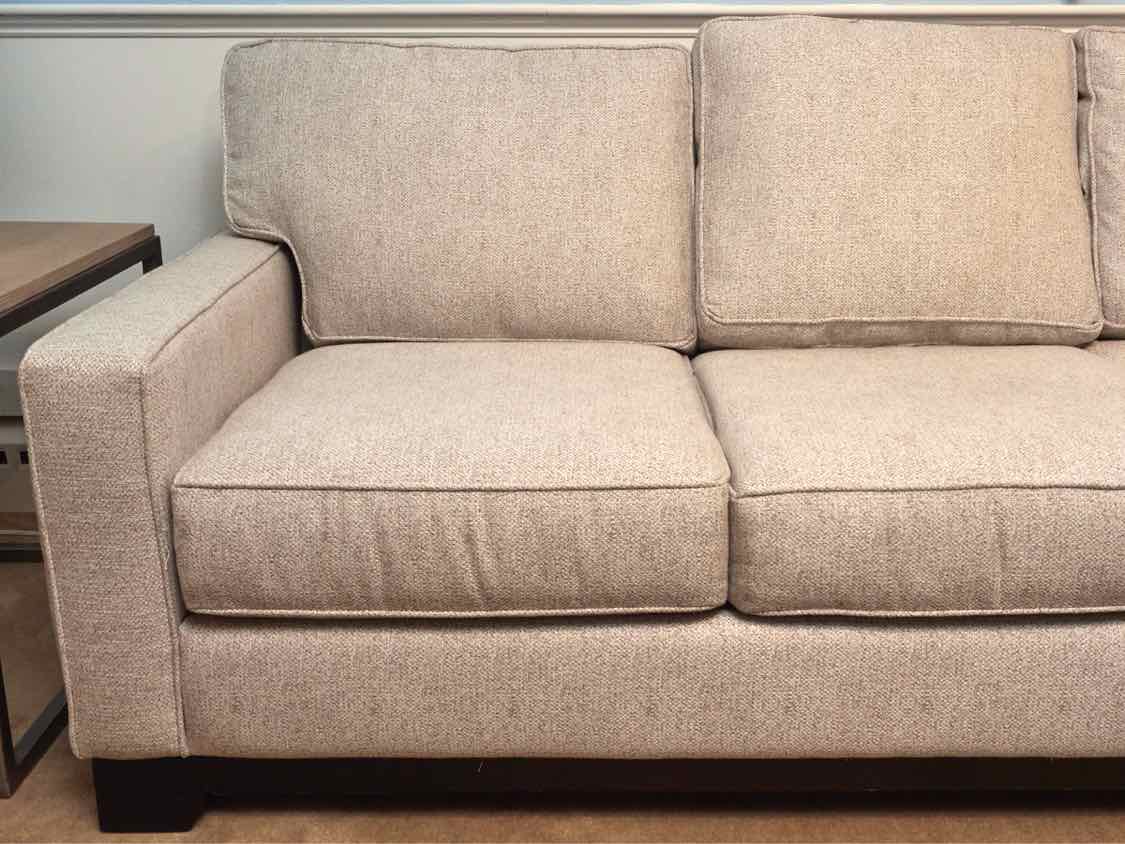 Ivory with Grey Fleck  Uphosltered 3 Cushion Sofa