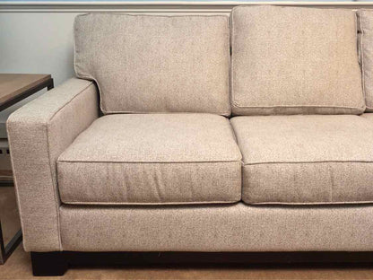Ivory with Grey Fleck  Uphosltered 3 Cushion Sofa