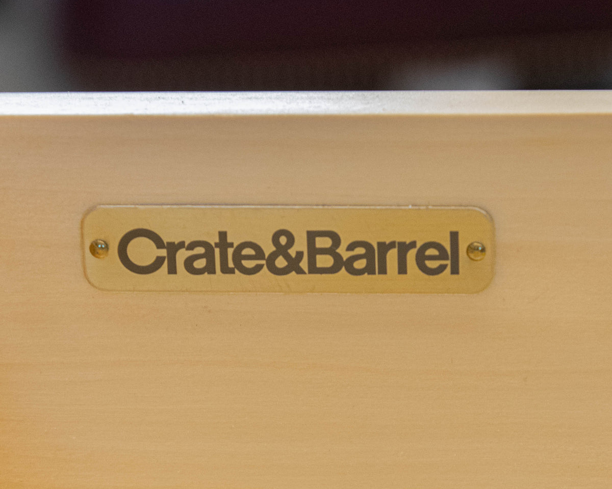 Crate & Barrel Hayden" Left" Pair Of  One Drawer Nightstands In Cocoa Finish