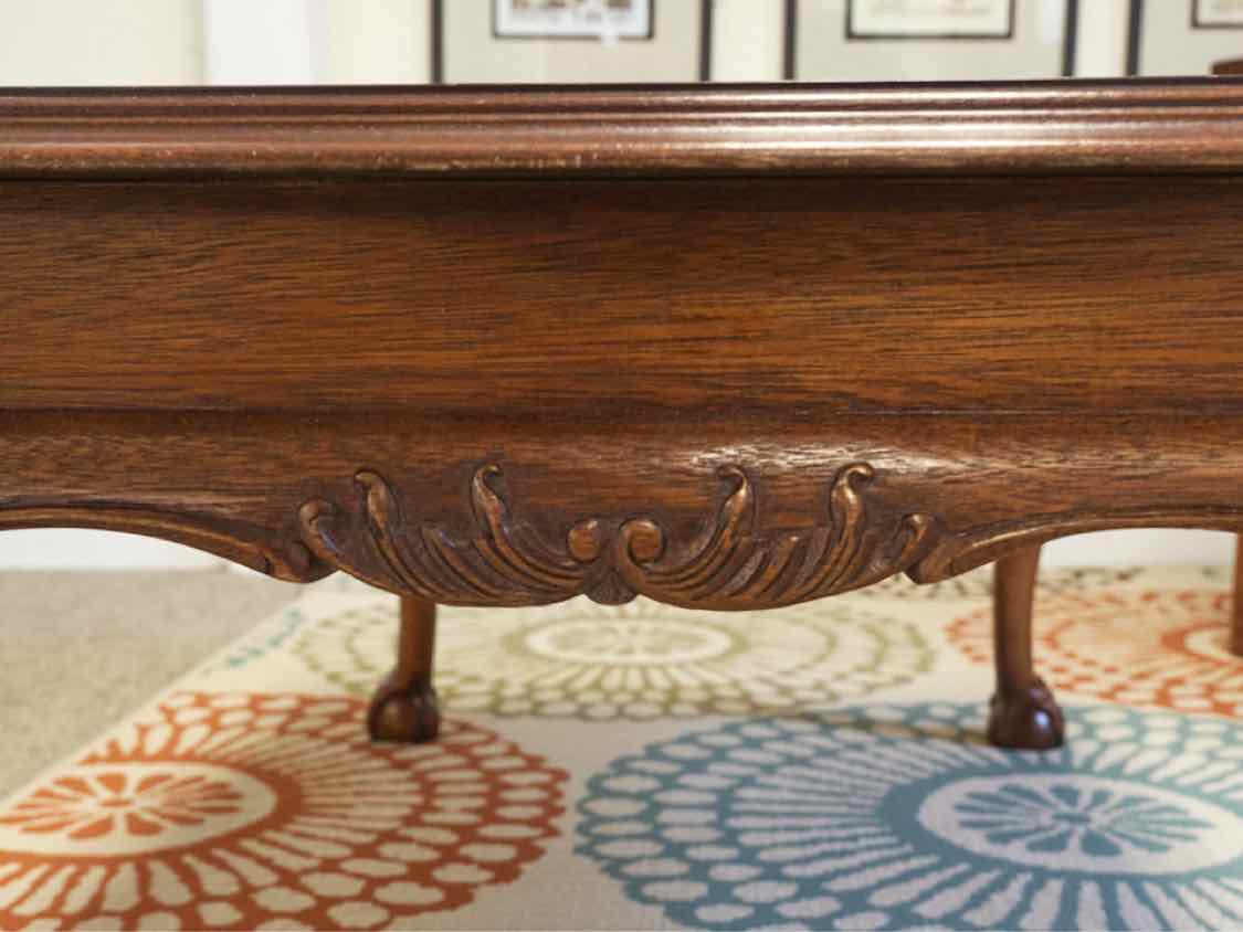 Lane Furniture  Mahogany Traditional Cocktail Table with Ball & Claw Feet