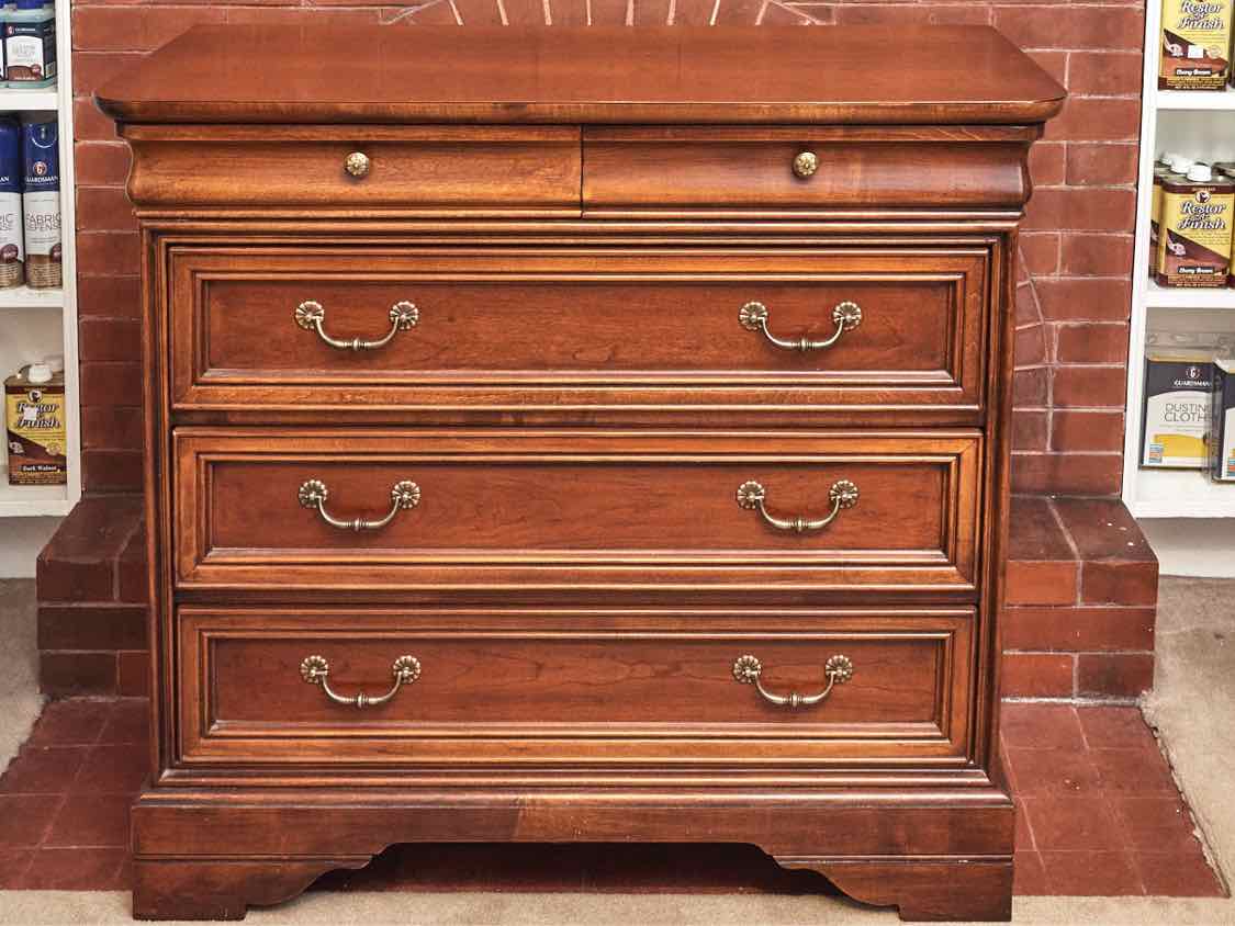 Lexington  Cherry 5 Drawer Accent  Chest with Brass Handles