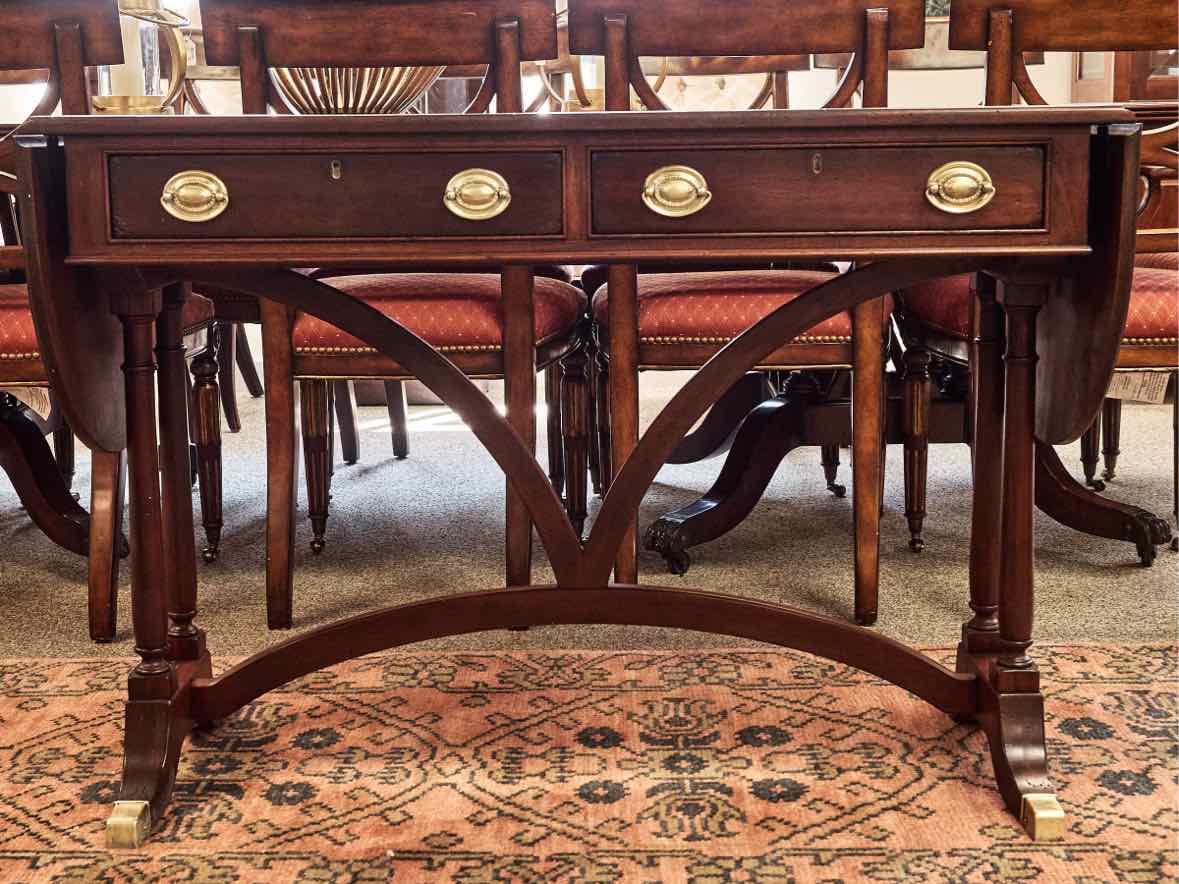 Drexel Mahogany Dropleaf Servers with 2 Drawers