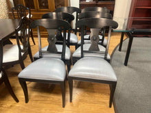 Set of 6 Ethan Allen Black Dining Chairs