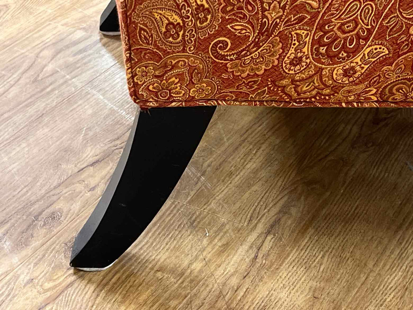 Pair of Terracotta Paisley Slipper Chairs