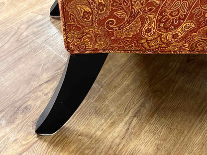 Pair of Terracotta Paisley Slipper Chairs