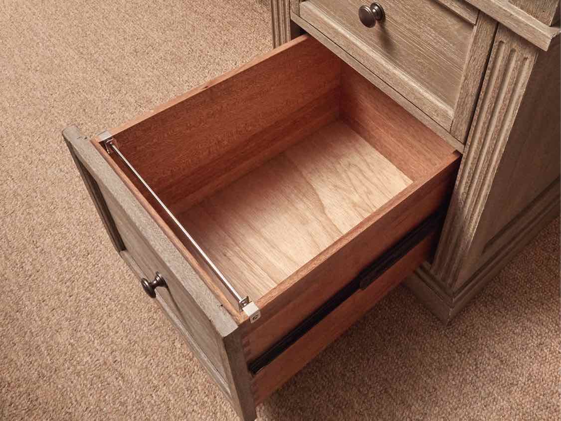 Pottery Barn 'Livingston'  Executive  Desk in Gray Wash Finish