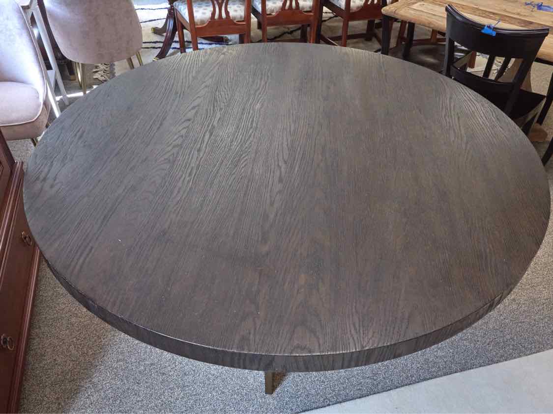 Restoration Hardware Round 'Channel' Oak Dining Table