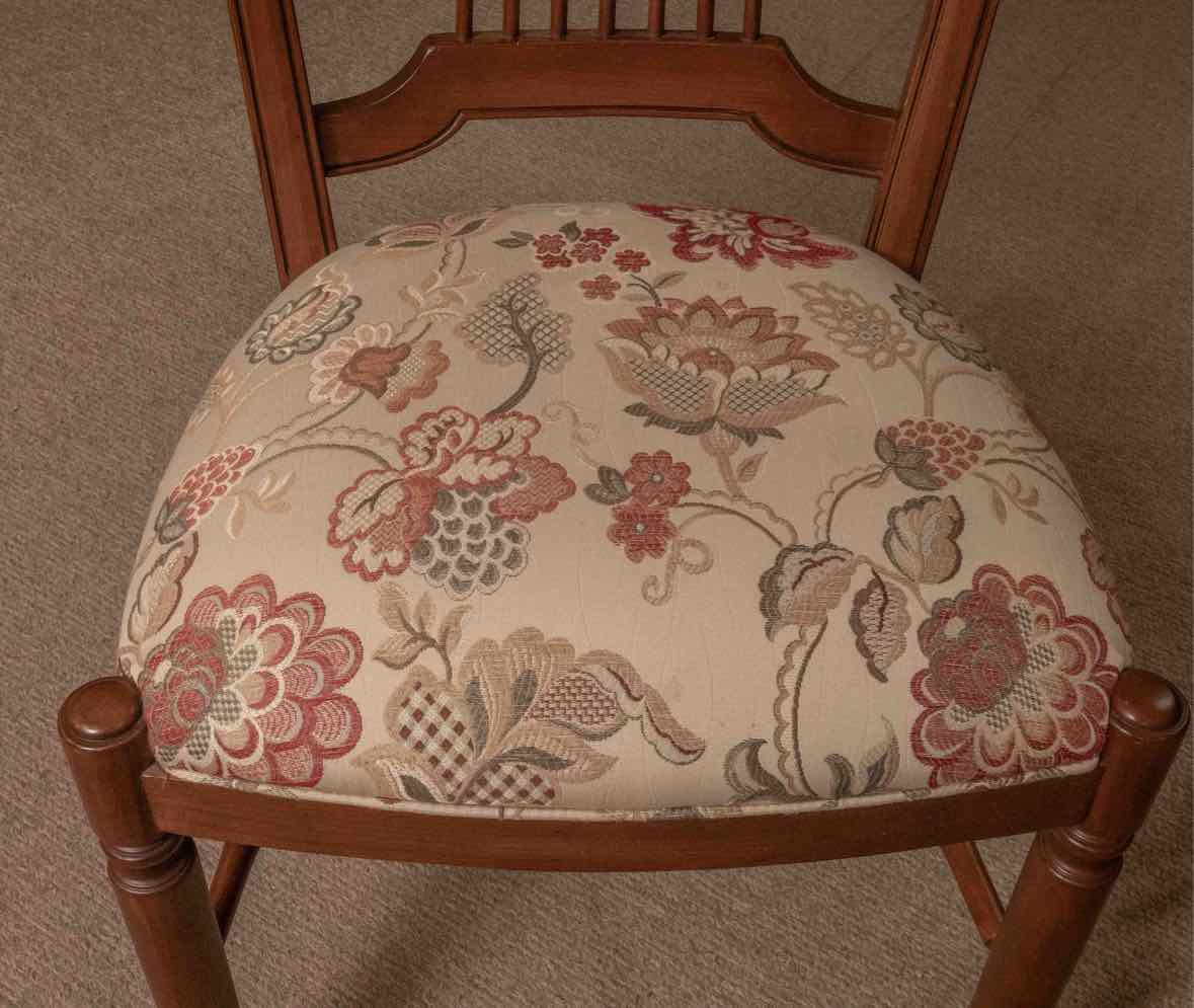 Pair Of Ethan Allen 'Maison' Wheat Back Dining Chairs