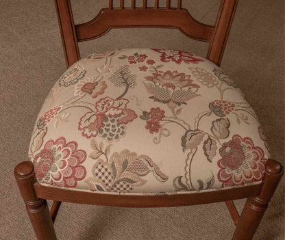 Pair Of Ethan Allen 'Maison' Wheat Back Dining Chairs