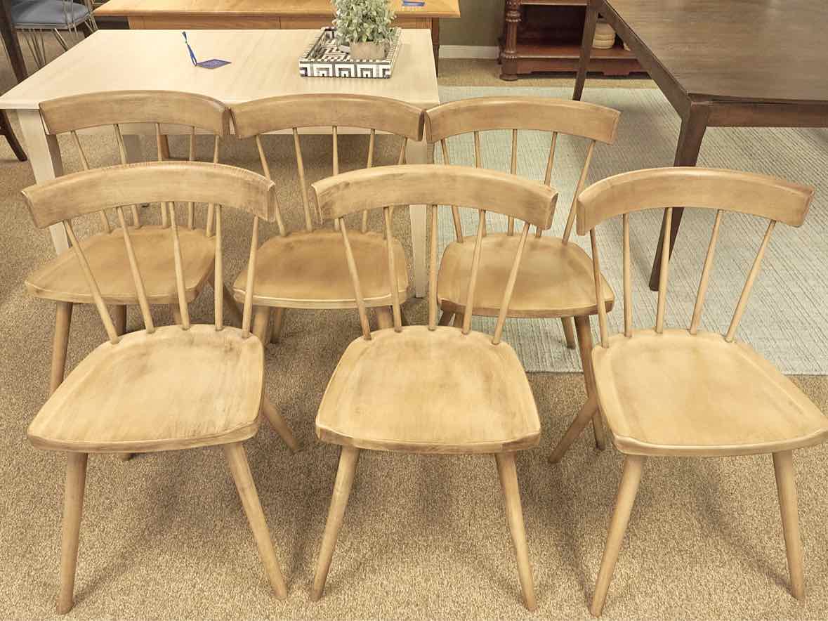 Set of 6 Gat Creek "Lana" Maple Dining Chairs in Classic Barley Finish