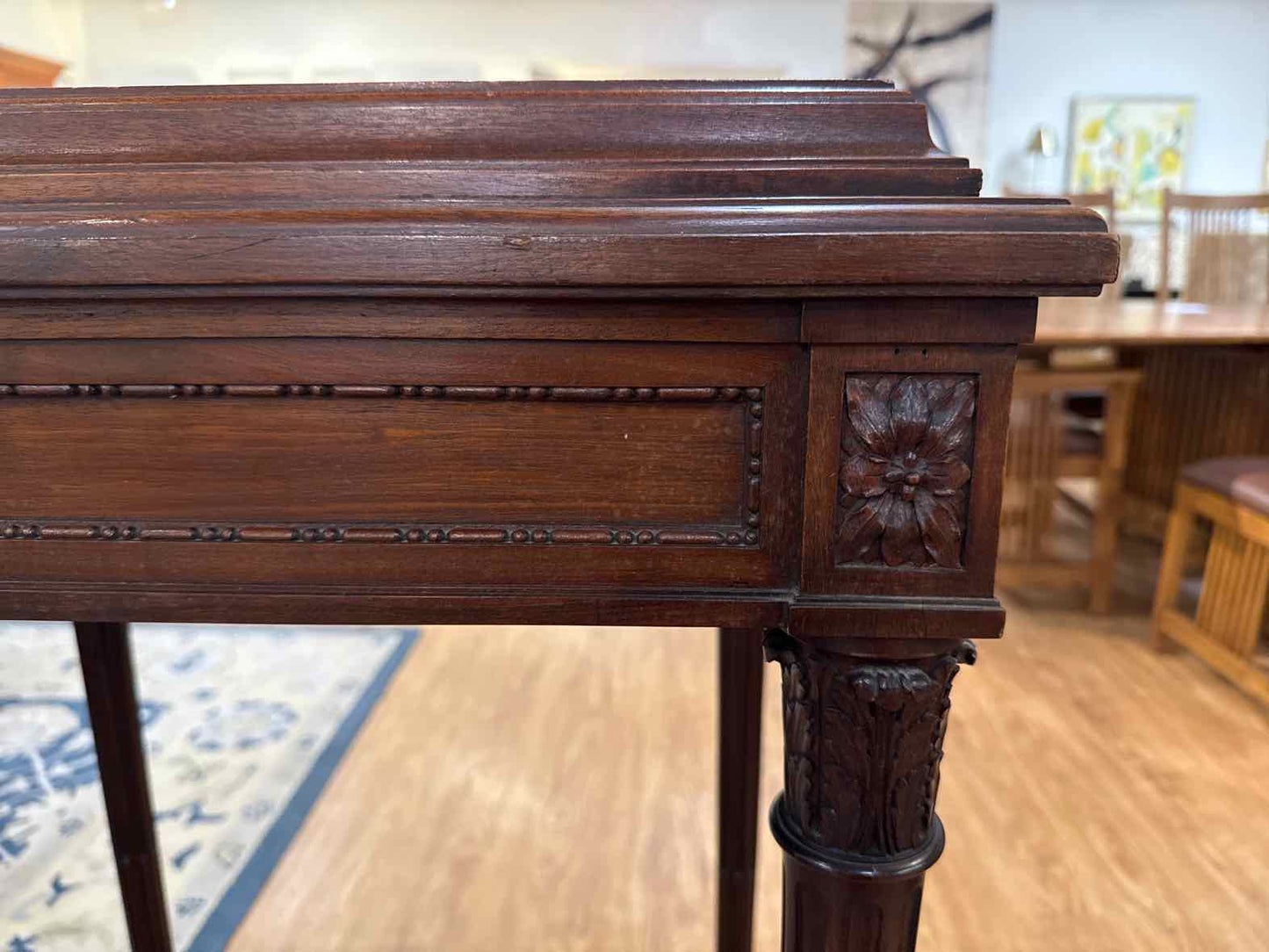 Mahogany Swivel Top Side Table