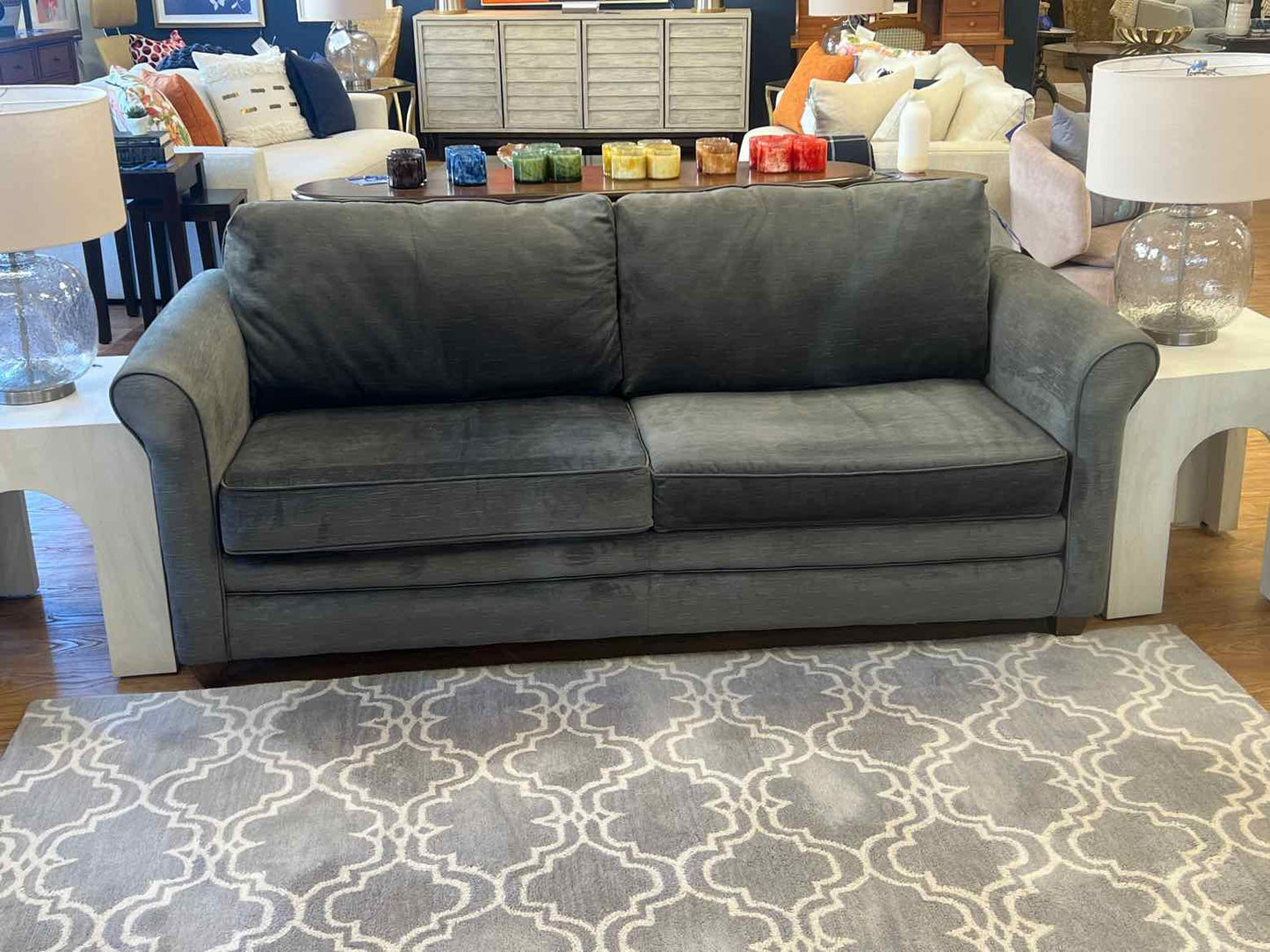Boston Interiors Charcoal Sleeper Sofa
