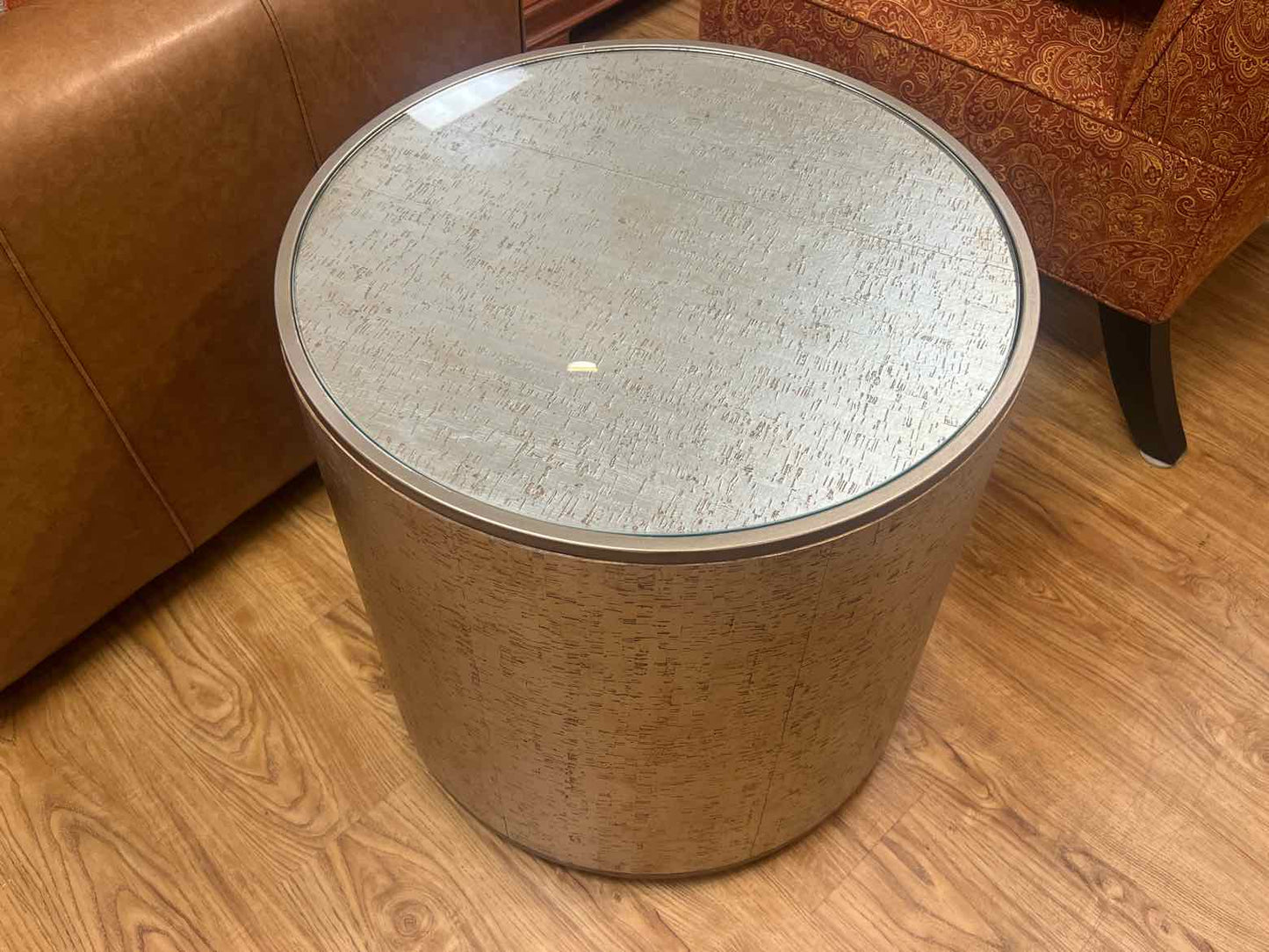 Sherrill Furniture Cork Drum Accent Table