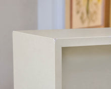 Solid Wood Bookcase in Off White Finish with 3 Adjustable Shelves