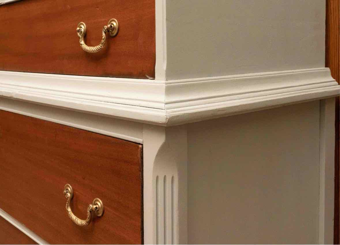 Mahogany 3 Over 2 'Ice Blue' Finish Chest