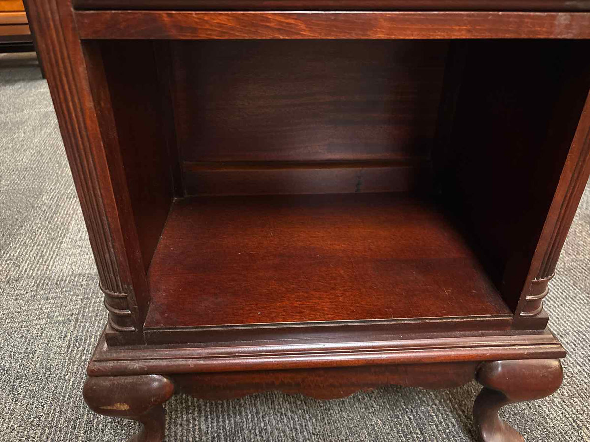 Solid Mahogany Nightstand with Queen Anne Legs