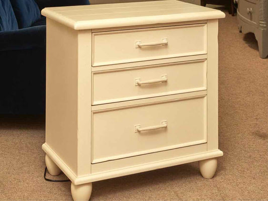 Klausner ' Carolina Preserves' Ivory Finish 3 Drawer  Nightstand