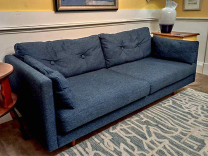 Article Anton 'Twlight Blue'  Cotton/Linen Upholstered 2 Cushion Sofa
