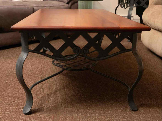 West Barnstable Maple Top Iron Base Cocktail Table