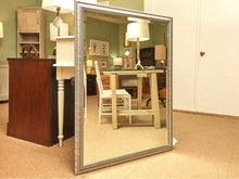 Silver Mirror with Ribbed Border Frame