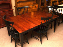 Canadel Birch Top & Black Finish Table & 4 Black Shaker Style Chair Set