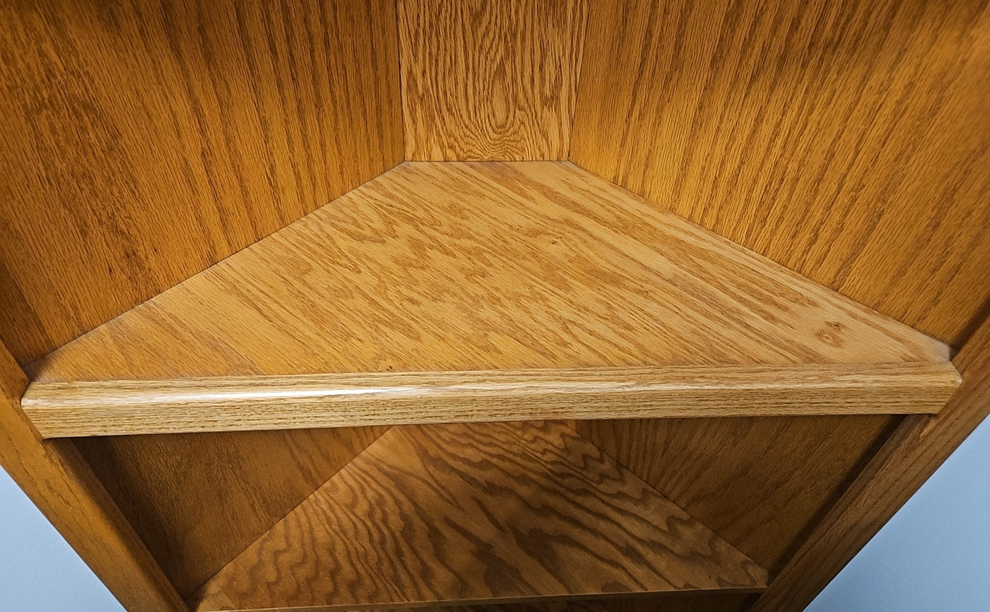 Oak Corner Bookcase