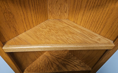 Oak Corner Bookcase