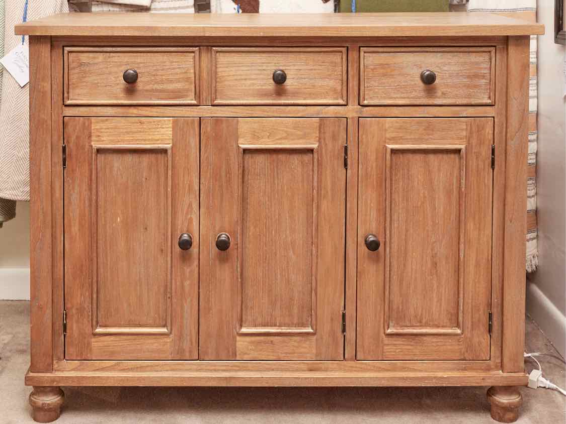 Crate & Barrel Stained Ash  2 Drawer 3 Door  Sideboard