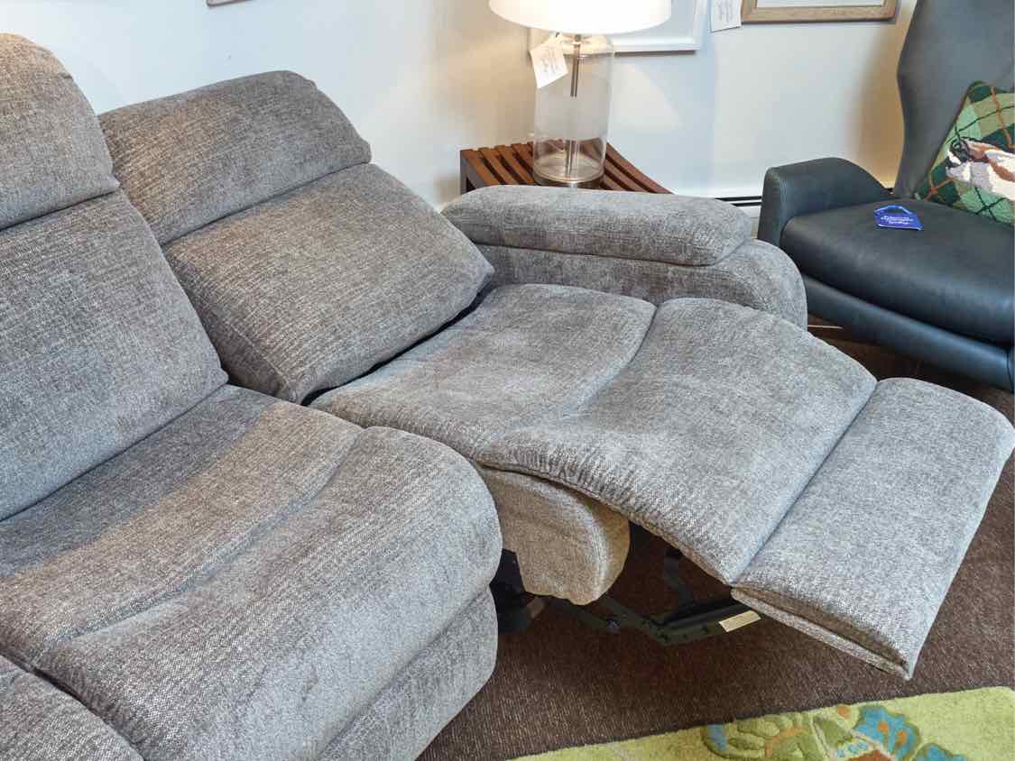 Power Recling Sofa in Grey Flex Micro Fiber